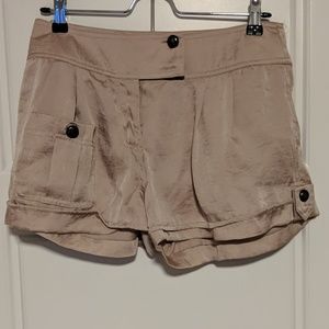 Nude Satin Shorts